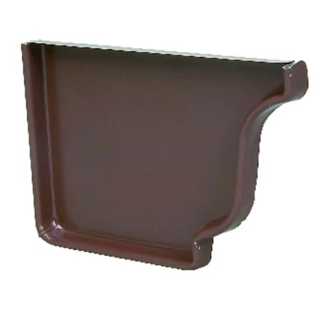 Amerimax Home Products Amerimax 0.5 in. H X 3.5 in. W X 5 in. L Brown Aluminum K Left End Cap 2520519